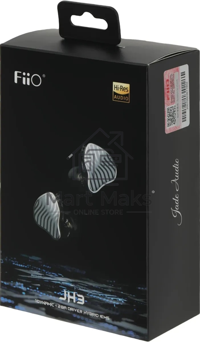 Наушники внутриканальные Fiio JH3 1.2м черный проводные в ушной раковине (80001881)