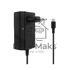 Блок питания Gembird NPA-DC5 для Raspberry Pi 4B, Pi 5, черный, 5.1V, 5A, 25,5Вт, Кабель 1.5 m, USB Type-C output jack