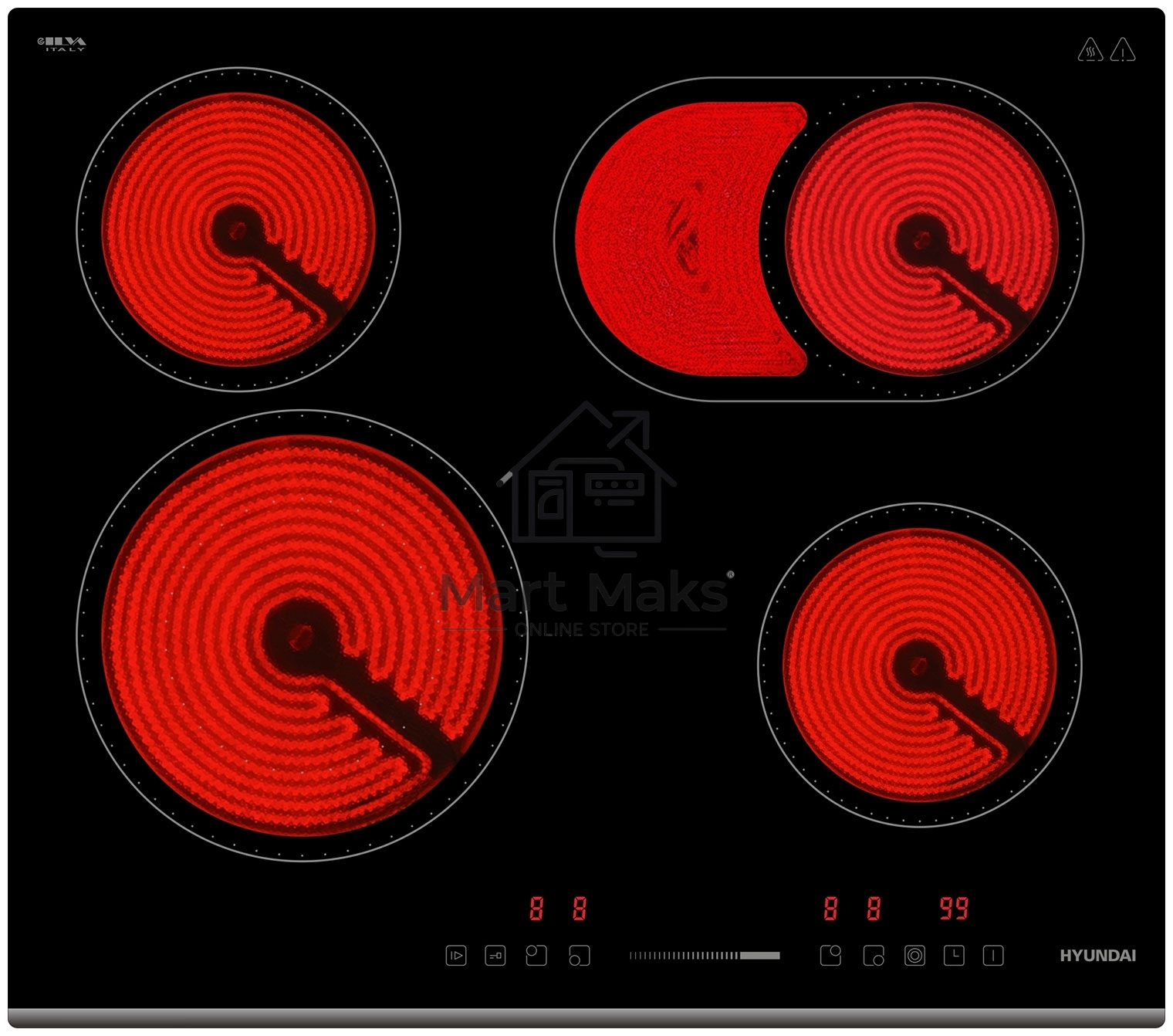 Электрическая варочная панель Hyundai HHE 6672 BG черный