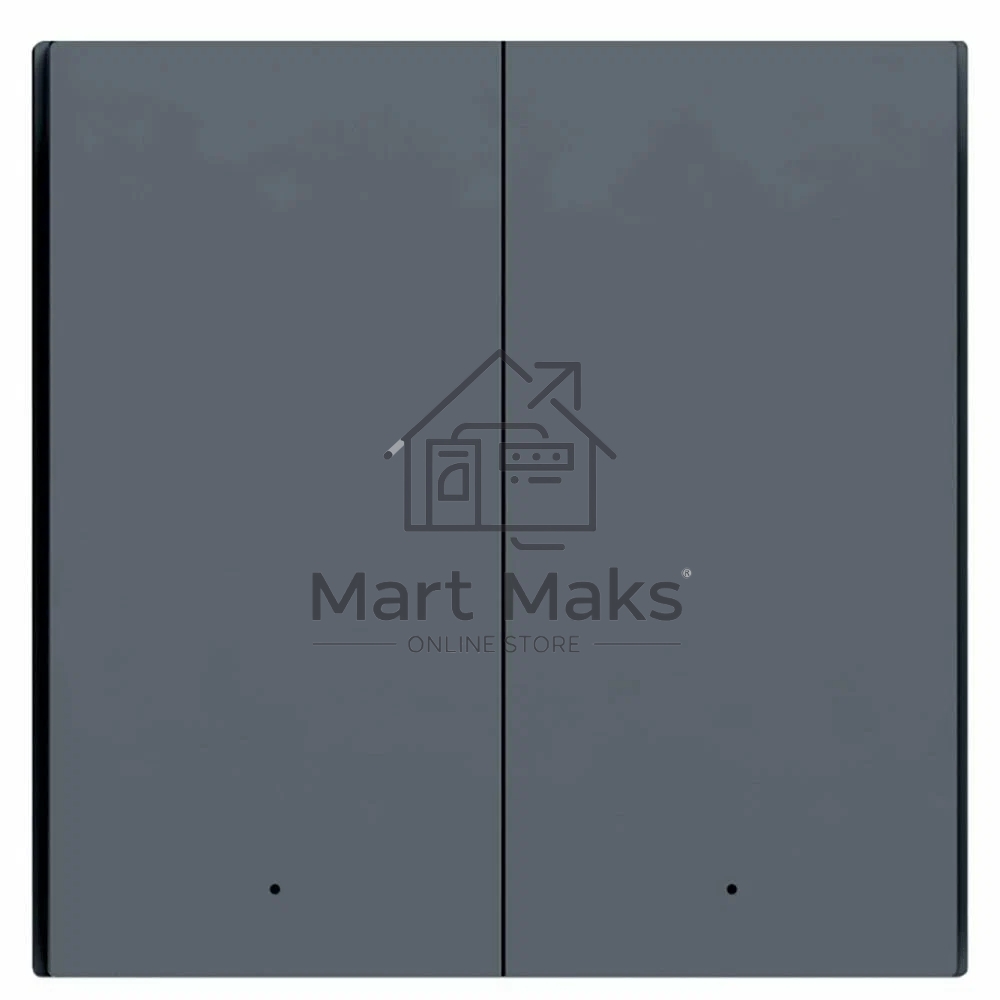 Выключатель двухклавишный без нейтрали Aqara Smart Wall Switch H1 EU (WS-EUK02 graphite) 