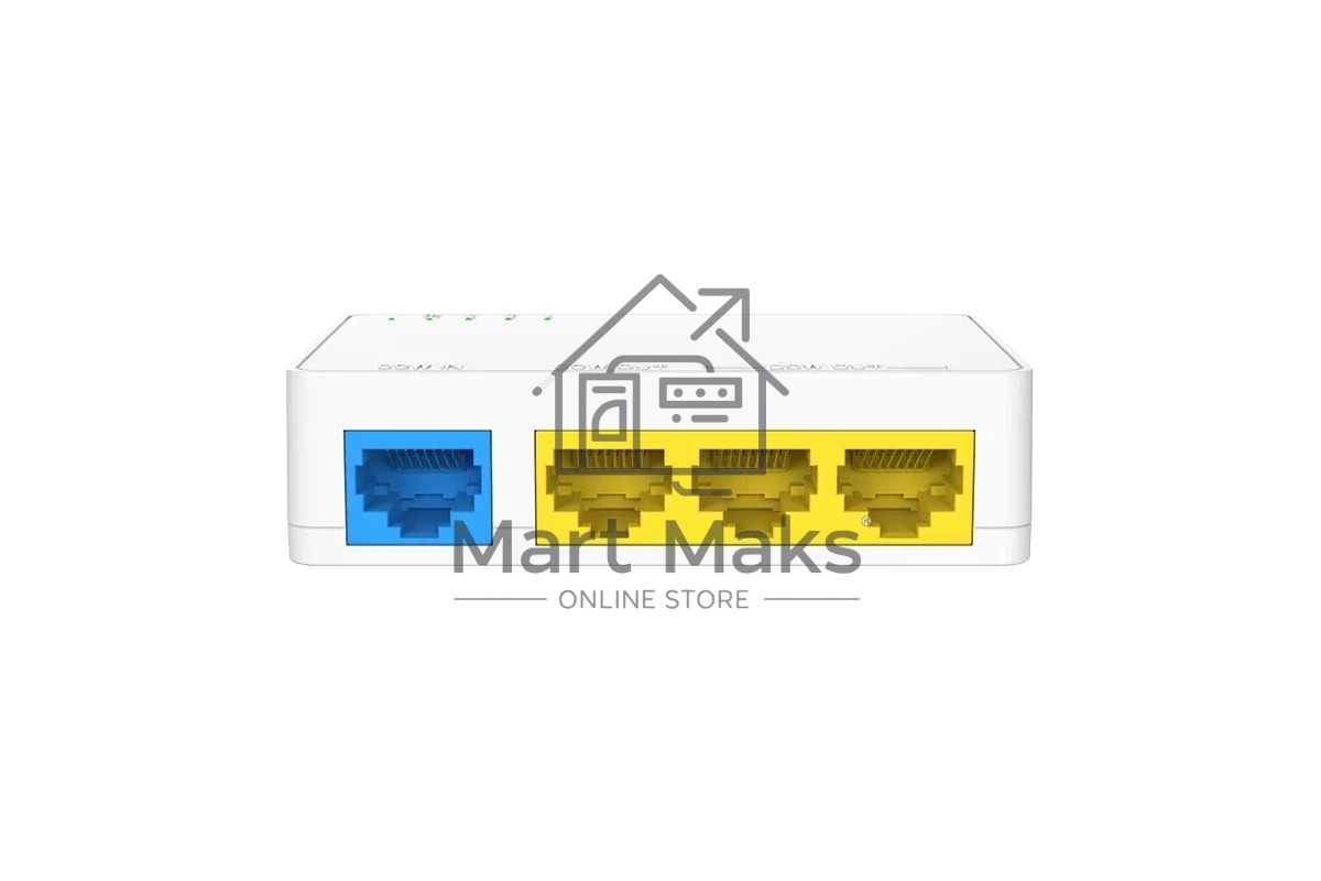 Коммутатор неуправляемый Tenda S204PD, PoE 4x100 Мбит/с, настольный, пластиковый корпус