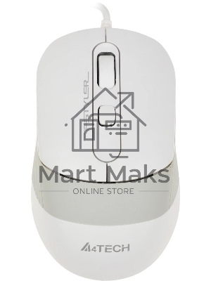 Мышь проводная A4Tech Fstyler FM10 белый/серый, 1600 dpi, USB, кнопки - 4