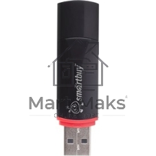 Флешка USB Smartbuy Crown black (SB32GbCRW-K), 32Gb, USB 2.0, R/W 15/5, черный/красный