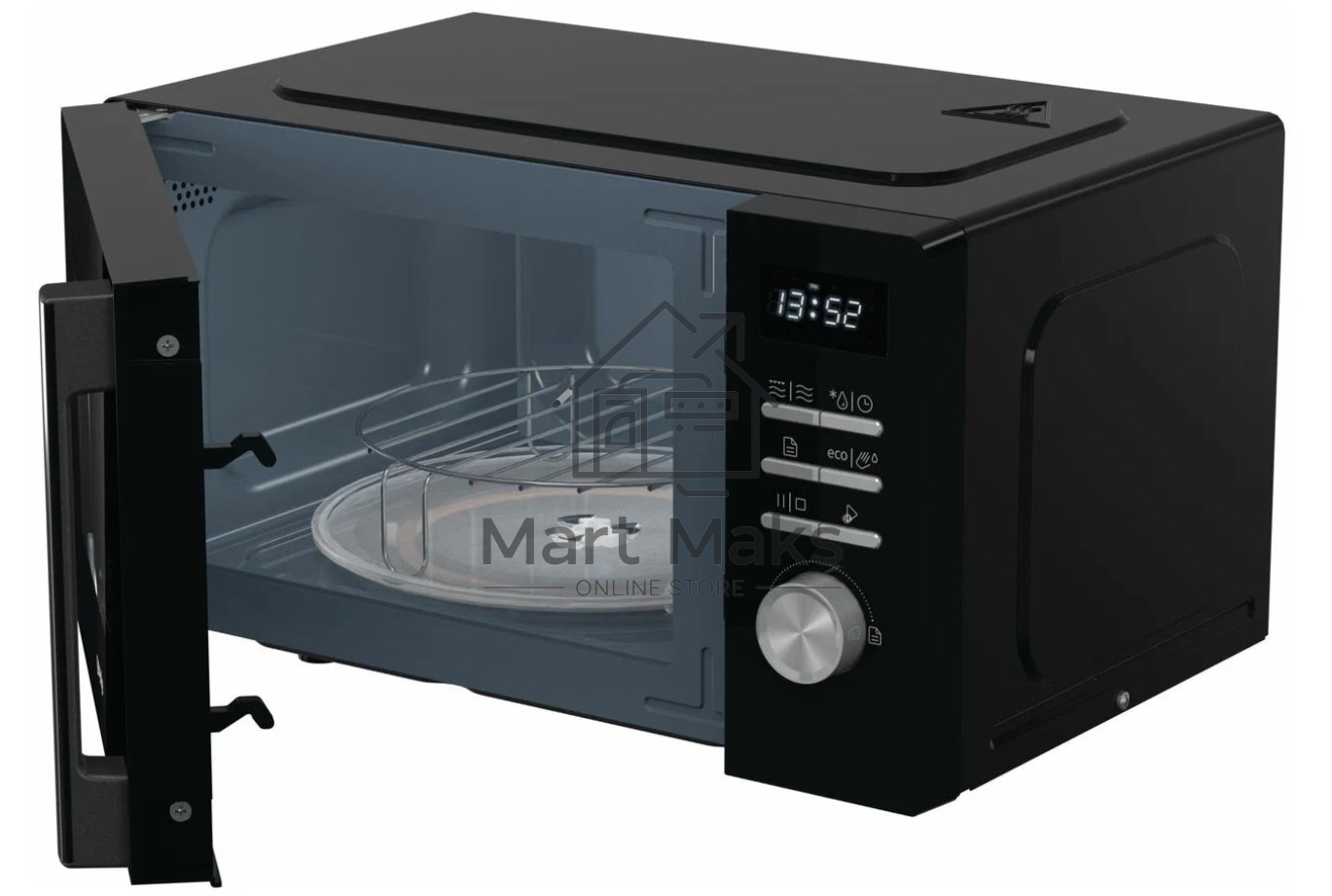 Микроволновая печь Gorenje MO20A4BH черный, 20 л, 800 Вт, переключатели - кнопки/поворотный механизм
