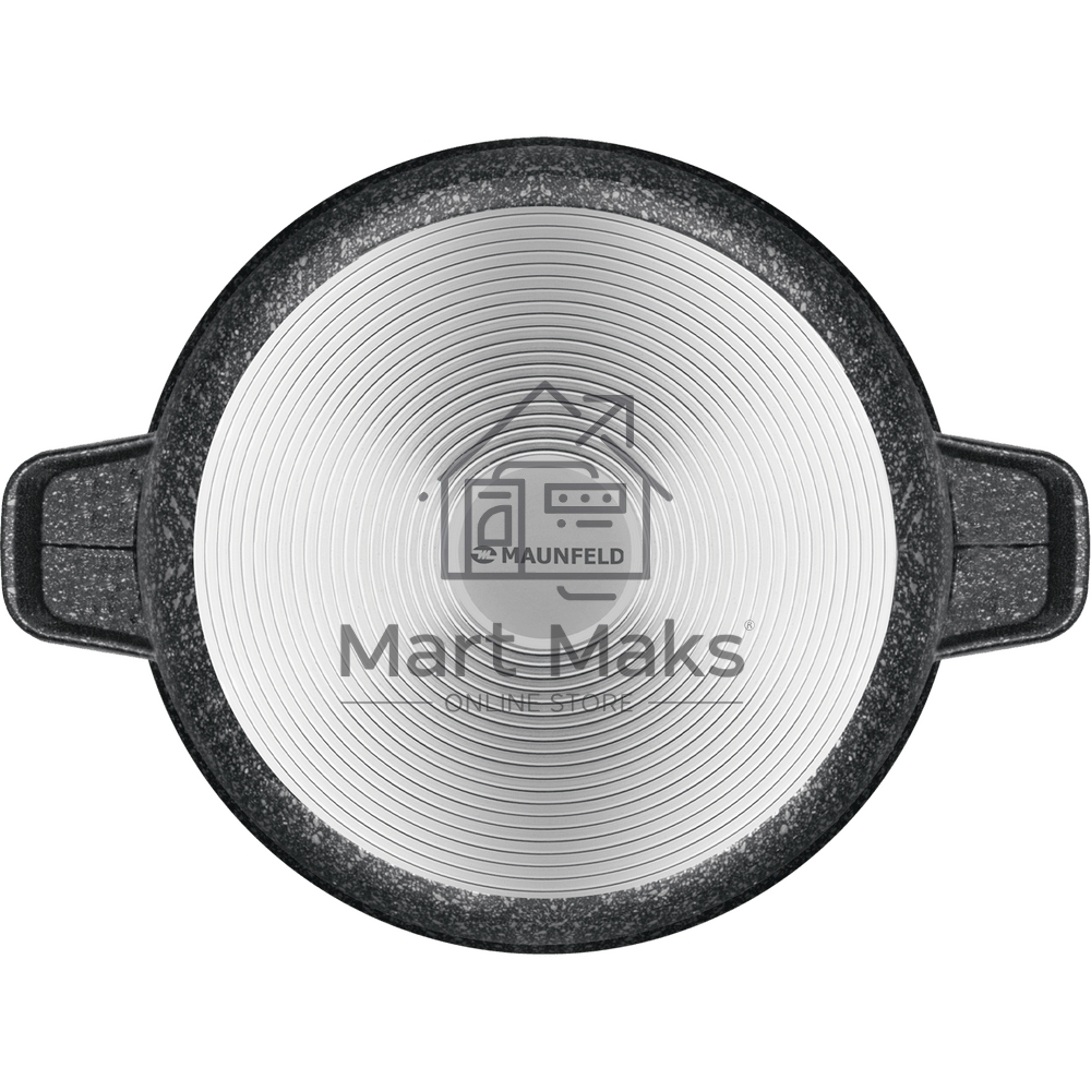 Кастрюля Maunfeld GRETA MF24GRTT01CR из литого алюминия со стеклянной крышкой, 24 см, 4 л