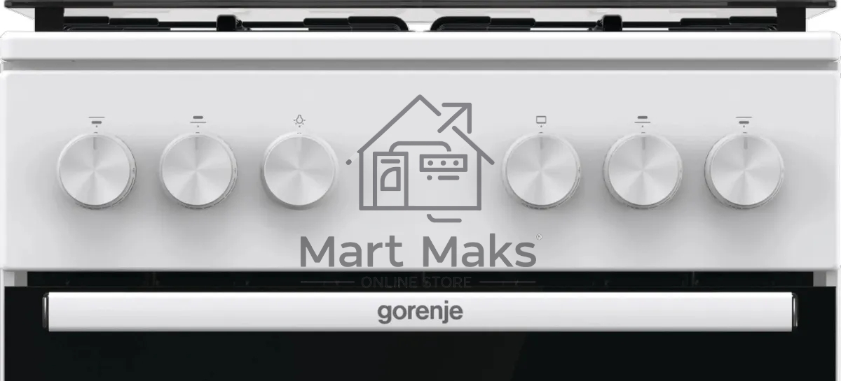Плита газовая Gorenje GG5A10WH белый, конфорок 4 газовых, духовка 70 л, 50 см x 85 см x 59.4 см
