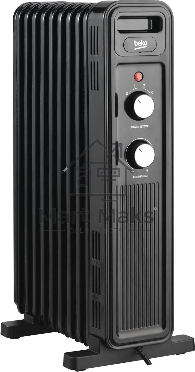 Радиатор масляный Beko Winter Range RHO 6320 B черный, 2000 Вт, 20 м2, термостат