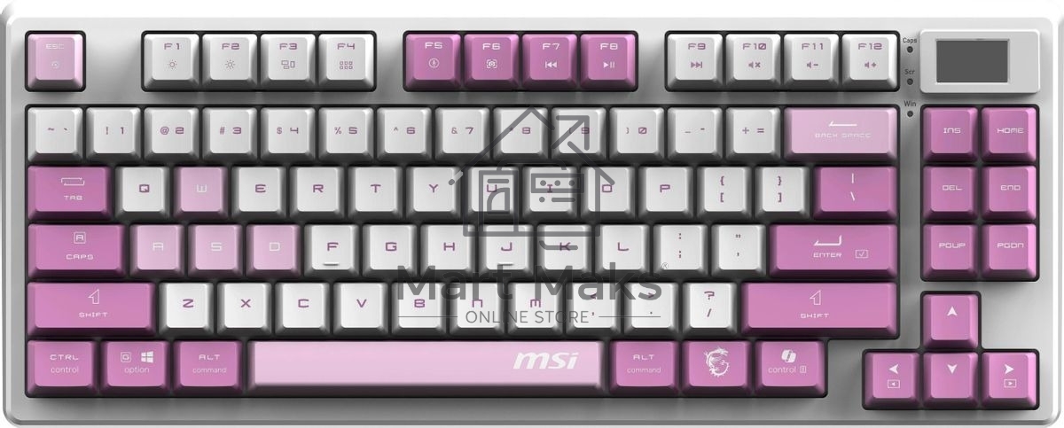 Клавиатура MSI Forge GK600, USB, белый фиолетовый