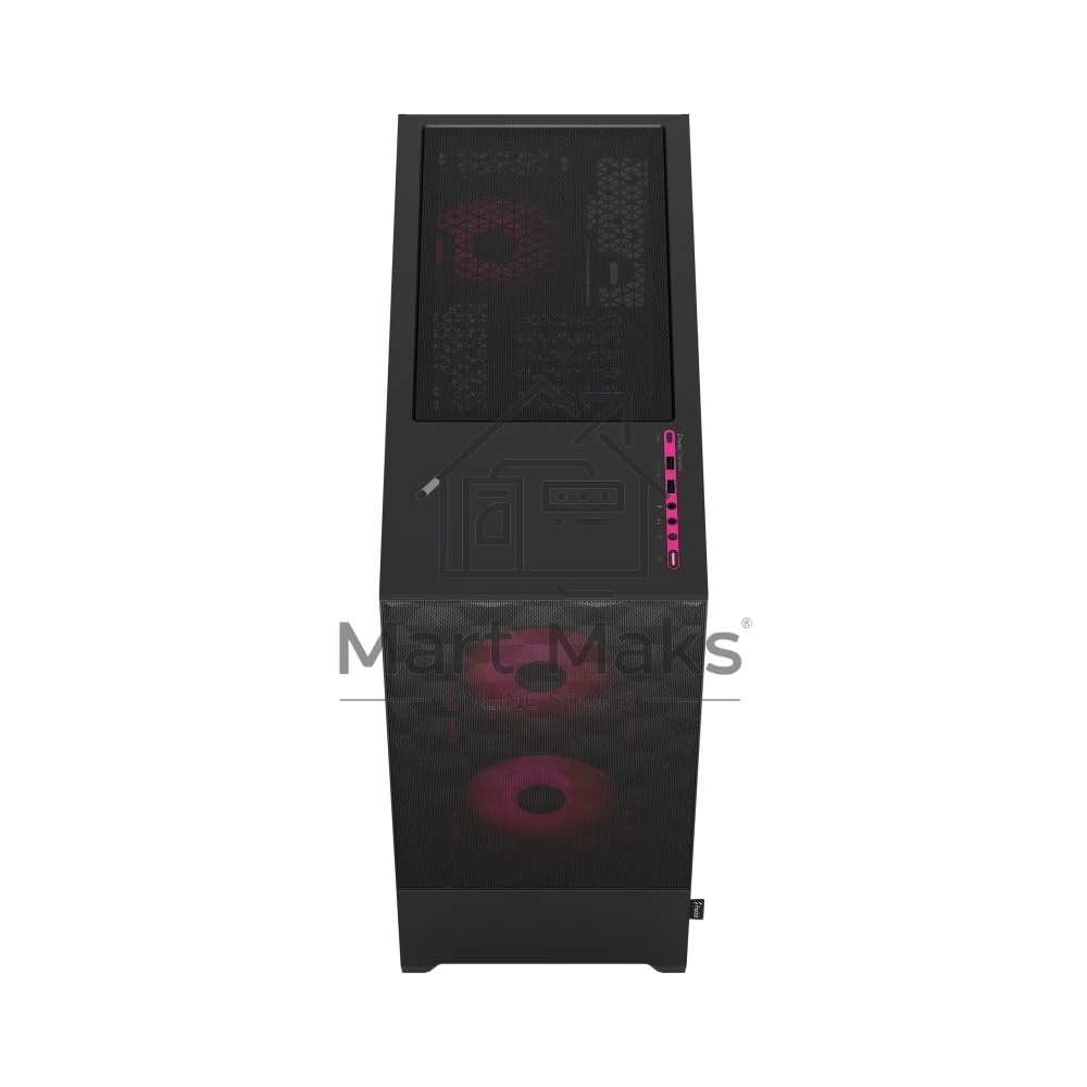 Корпус ПК без блока питания Fractal Design Pop Air RGB Magenta Core TG Clear Tint, Midi-Tower, 3x120mm RGB, 2xUSB-A 3.2 ATX, mATX, mITX черный/магента