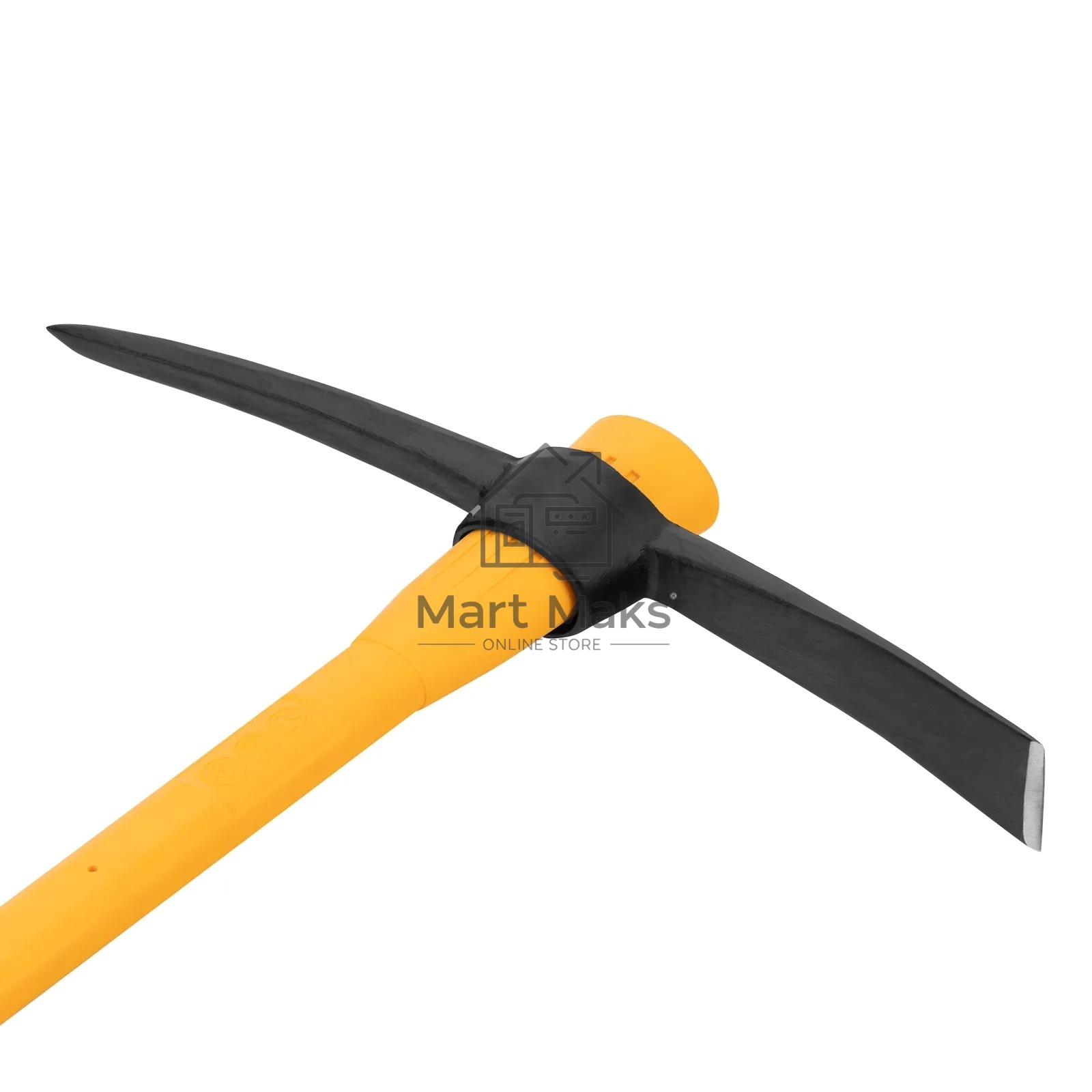 Кирка Denzel 1500 г, узкая, фиберглассовая обрезиненная рукоятка 900 мм