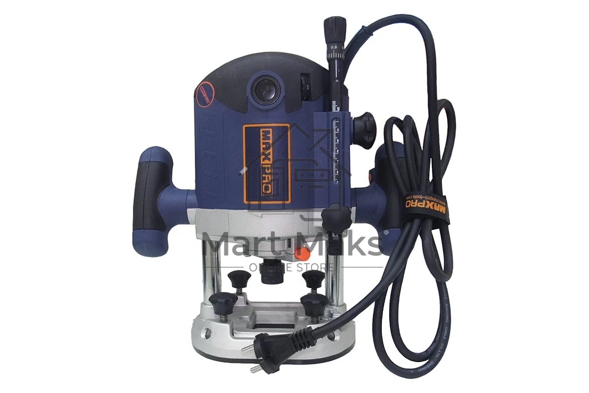 Фрезер MAX-PRO MPER2100/12V 2100 Вт, 8000-23500 об/мин, цанга 6/8/12 мм, 60 мм, 4,1 кг, алюминиевый корпус, резиновый кабель, коробка