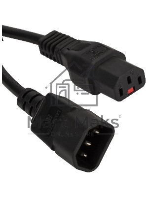 Шнур питания Lanmaster LAN-PP13L/14-5.0-BK C13-С14 проводник.:3x0.75мм2 5м 220В 10А черный