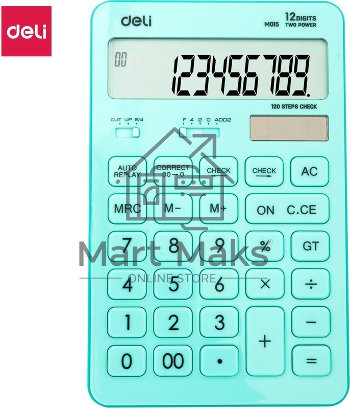 Калькулятор настольный Deli Touch EM01531 голубой 12-разр.