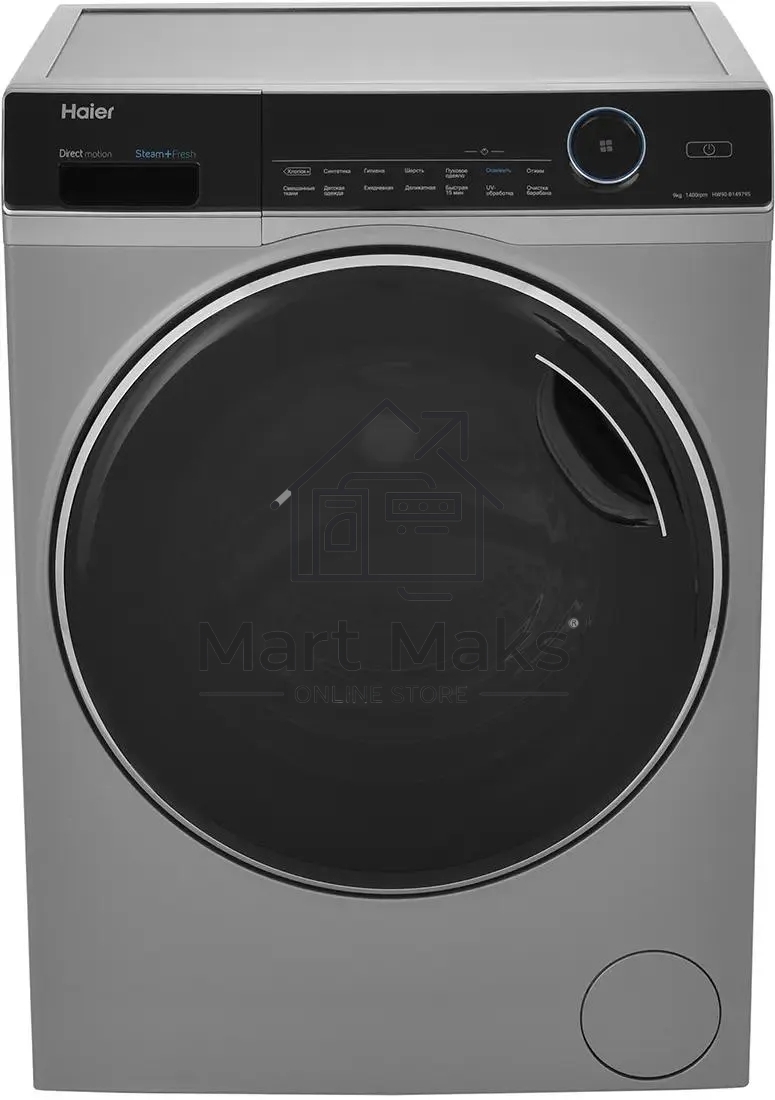 Стиральная машина Haier HW90-B14979S серебристый, загрузка фронтальная 9 кг, 1400 об/мин, A+++