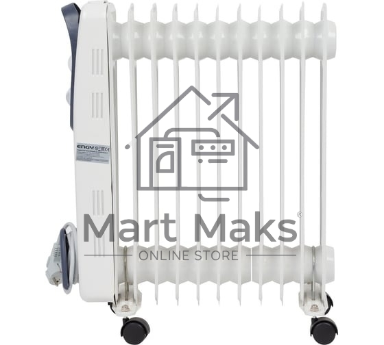Масляный обогреватель ENGY EN-2211 Modern (11 секций) белый, 2500 Вт, 25 м2, термостат