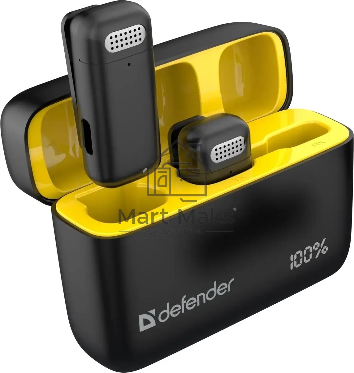 Петличный микрофон DEFENDER (64139) Talky-139 wrls, черный, кейс, 2шт