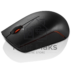 Мышь беспроводная Lenovo 300 черный, 1000 dpi, радиоканал, USB, кнопки - 3