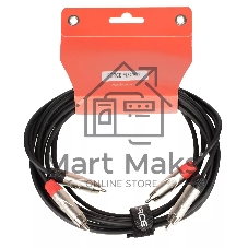 Кабель аудио FORCE FLC-20/32xRCA (M) - 2xRCA (M), стерео, используется для подключения бытовых и DJ аудио устройств к микшерам, диаметр 4,8 мм, металлические разъемы, длина 3 м