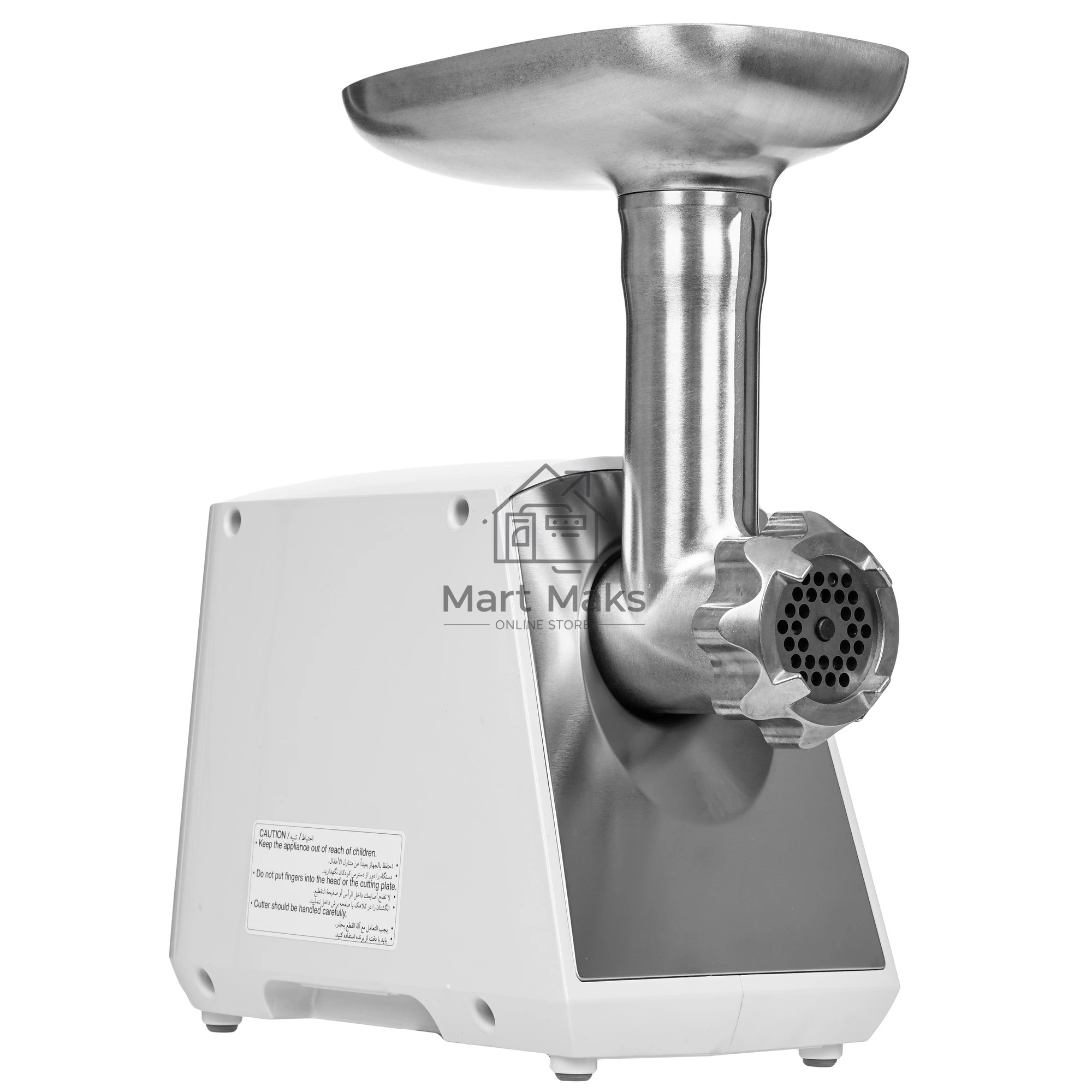 Мясорубка электрическая Panasonic MK-MG1560 белый, 1500 Вт, 1.5 кг/мин, реверс, защита от перегрузки, металлический лоток, насадки - 4