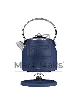 Чайник электрический Galaxy Line GL 0334, синий, металл, 2200 Вт, 1,5 л