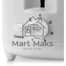 Тостер Maxwell MW-1505 W белый, 700 Вт, 2 слота