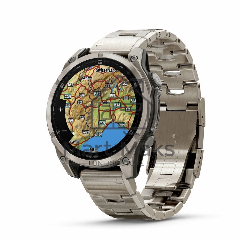 Смарт-часы Garmin Fenix 8 AMOLED Sapphire титановый серый, титановый браслет 47мм