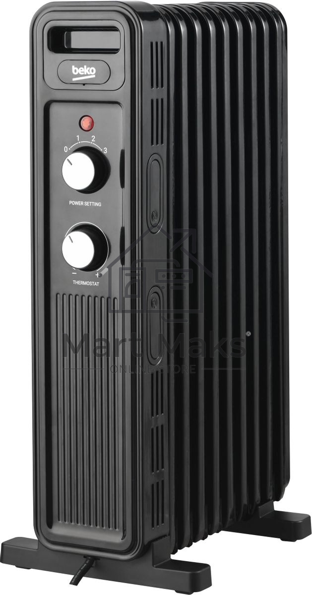 Радиатор масляный Beko Winter Range RHO 6320 B черный, 2000 Вт, 20 м2, термостат