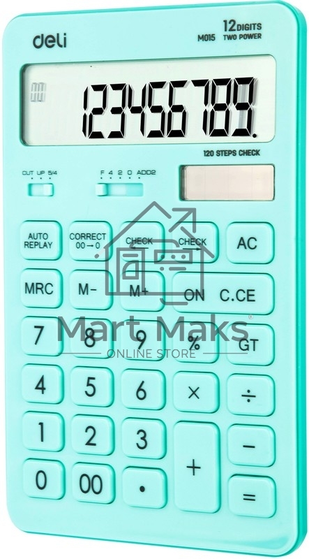 Калькулятор настольный Deli Touch EM01531 голубой 12-разр.