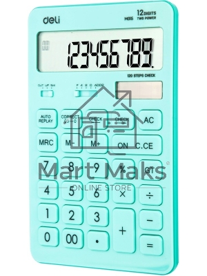 Калькулятор настольный Deli Touch EM01531 голубой 12-разр.