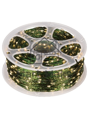 Гирлянда Нить ЭРА ENIN-2000G теплый свет, 200 м, 2000 microLED, IP44, 220В