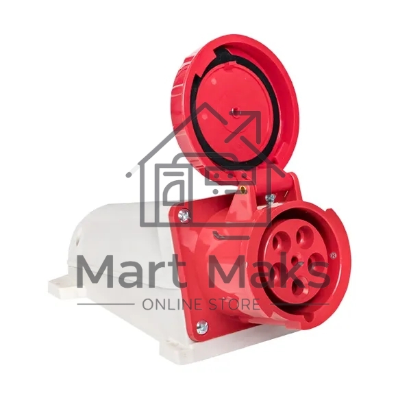 Розетка стационарная наружная EKF 135 ps-135-63-380 63А 380В 3P+РЕ+N IP67