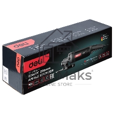 Угловая шлифовальная машина Deli DE-JM230-1E (2200Вт, 230мм, 6600об/мин, картон)
