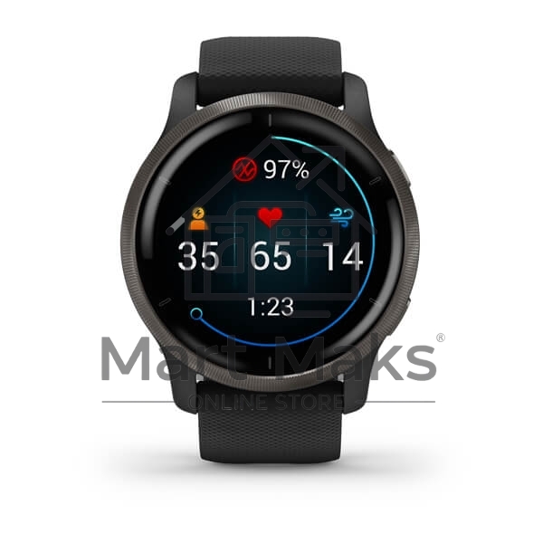 Смарт-часы Garmin Venu 2 AMOLED корп.черный рем.черный (010-02430-11)