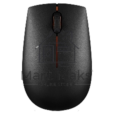 Мышь беспроводная Lenovo 300 черный, 1000 dpi, радиоканал, USB, кнопки - 3