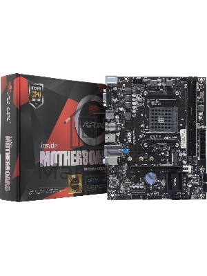 Материнская плата AFOX A520D4-MA2-V2, AM4, AMD A520, 2xDDR4, 4xSATA, 1xM.2, 1xPCIe 3.0 x16, 1xPCIe 3.0 x1, 1xHDMI, 1xVGA, 1xRJ45, 4xUSB-A 5Gbps, 2xUSB-A 2.0, 3x3.5 мм, 5.1, mATX