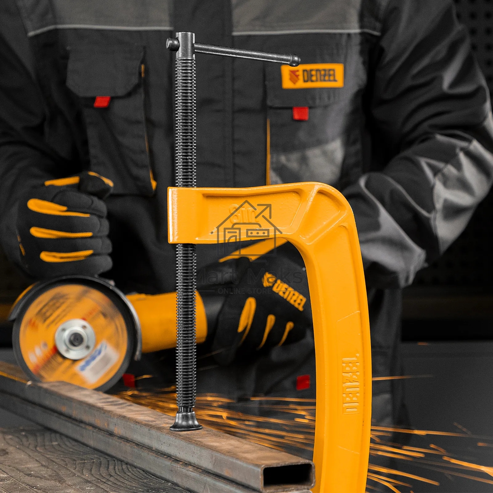 Струбцина Denzel G-образная, усиленная, 200 мм