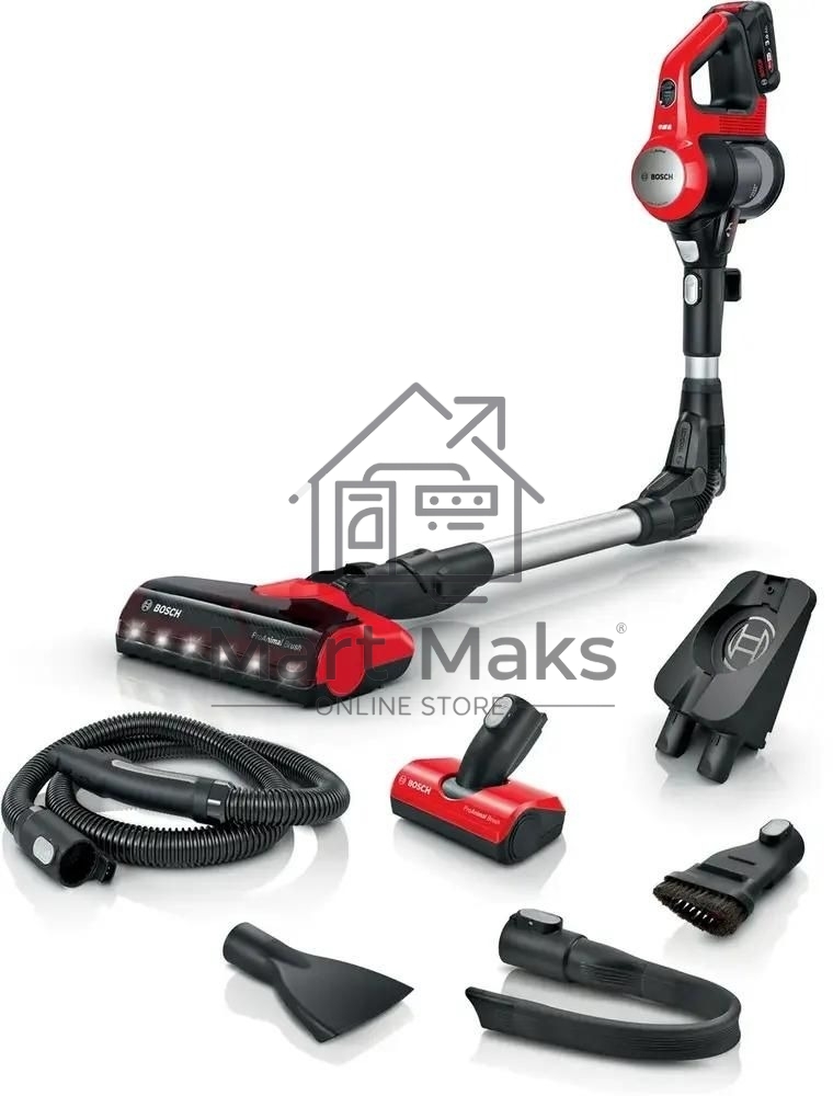 Вертикальный пылесос Bosch BCS711PET черный/красный