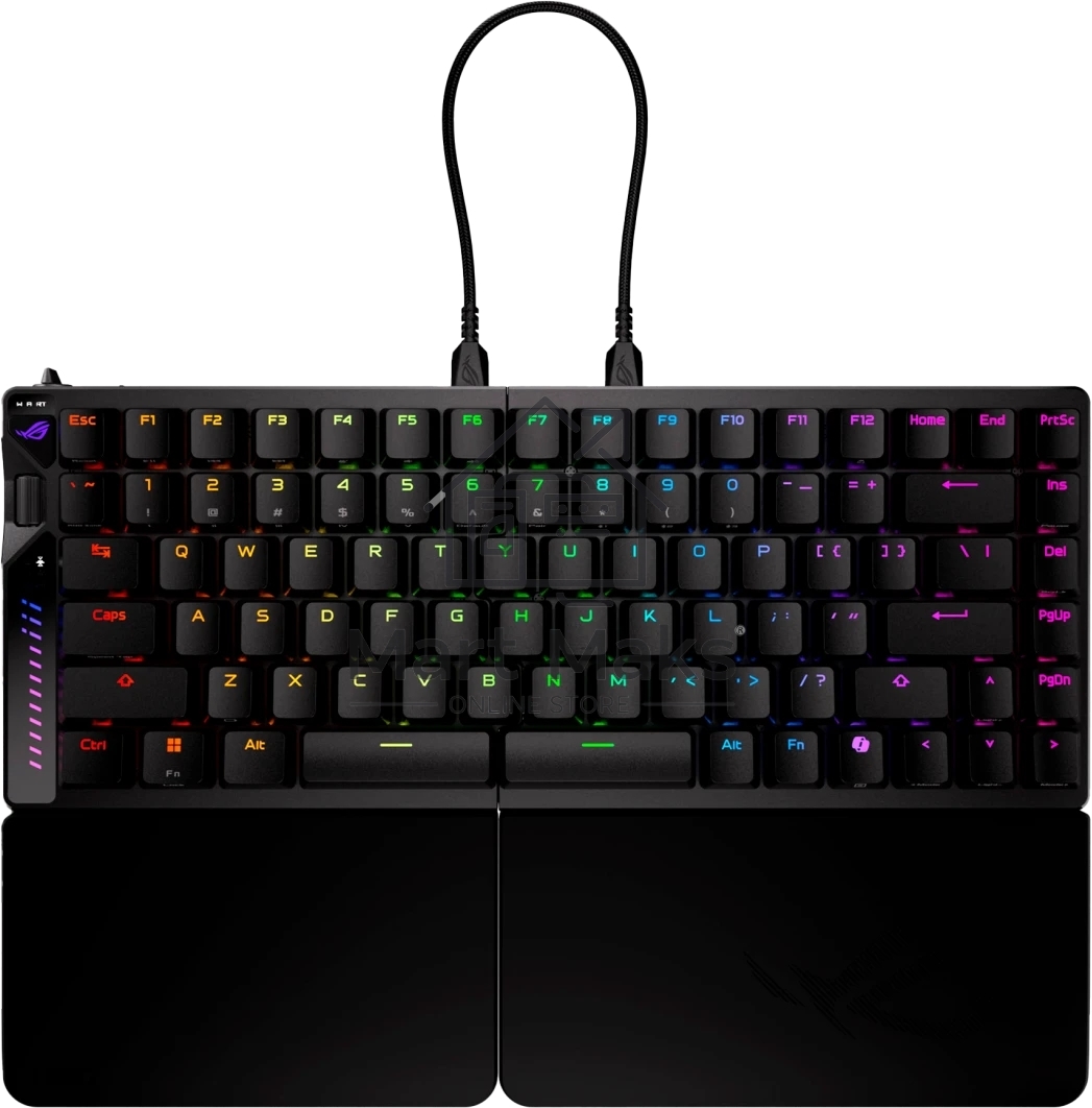 Клавиатура ASUS ROG Falcata Black гибридная, USB Type-A, Bluetooth, радиоканал, чёрный