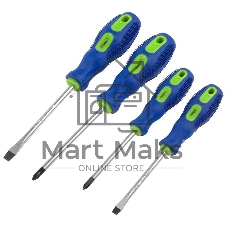 Набор отверток 4 шт. (2хSL; 2хPH), (блистер), CR-V, G-Tec, General