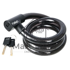 Замок тросовый велосипедный Deli DL508064 20x1200 мм, два ключа, держатель на раму