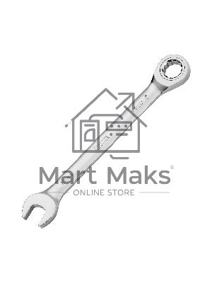 Ключ комбинированный трещоточный Denzel 14709 15 мм, CrV, матовый хром