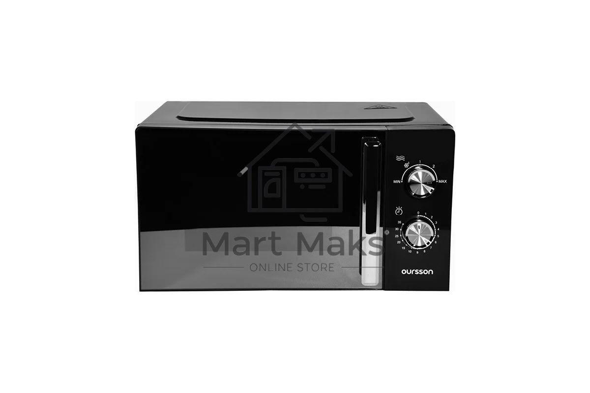 Микроволновая печь OURSSON MM2010/BL черный/серебристый, 20 л, 700 Вт, переключатели - поворотный механизм