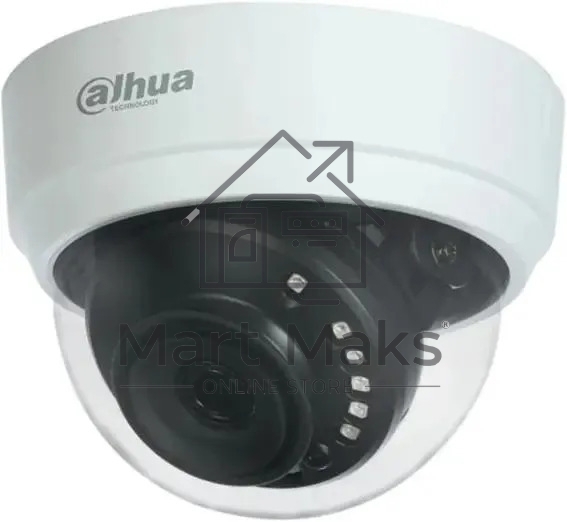 Камера видеонаблюдения Dahua DH-HAC-D1A21P-U-IL-0280B, HD-CVI/HD-TVI/AHD/CVBS, 2 Мп, 2.8 мм, белая