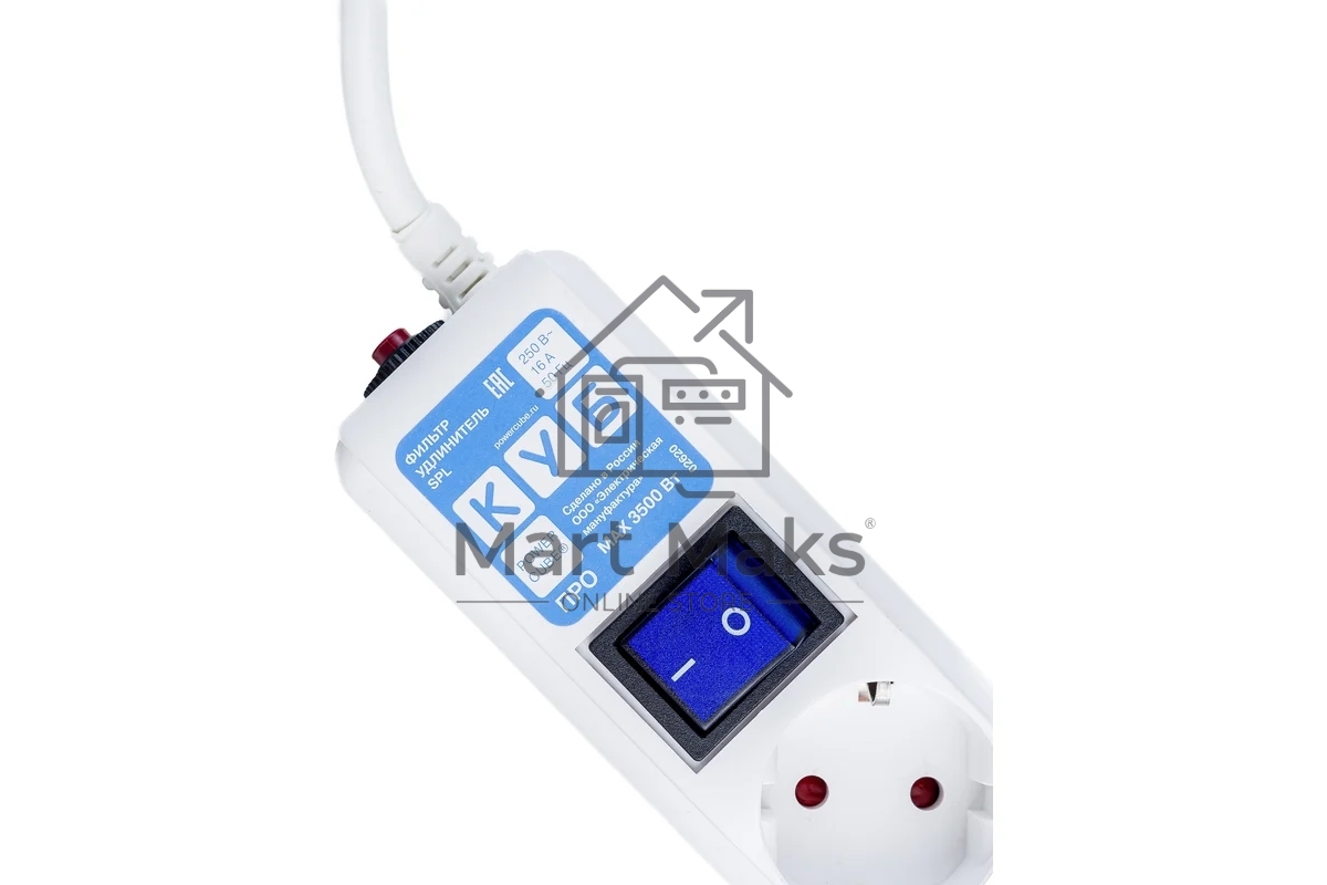 Сетевой фильтр PowerCube, PC PRO, 5м, 6р, бел. 16А, SPL6-16-P-5M