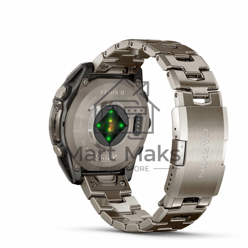 Смарт-часы Garmin Fenix 8 AMOLED Sapphire титановый серый, титановый браслет 47мм