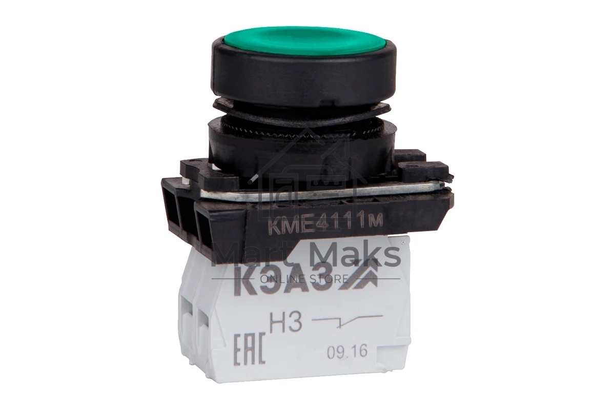 Кнопка управления КМЕ4111м 1но+1нз IP40 цилиндр зел. КЭАЗ 248242