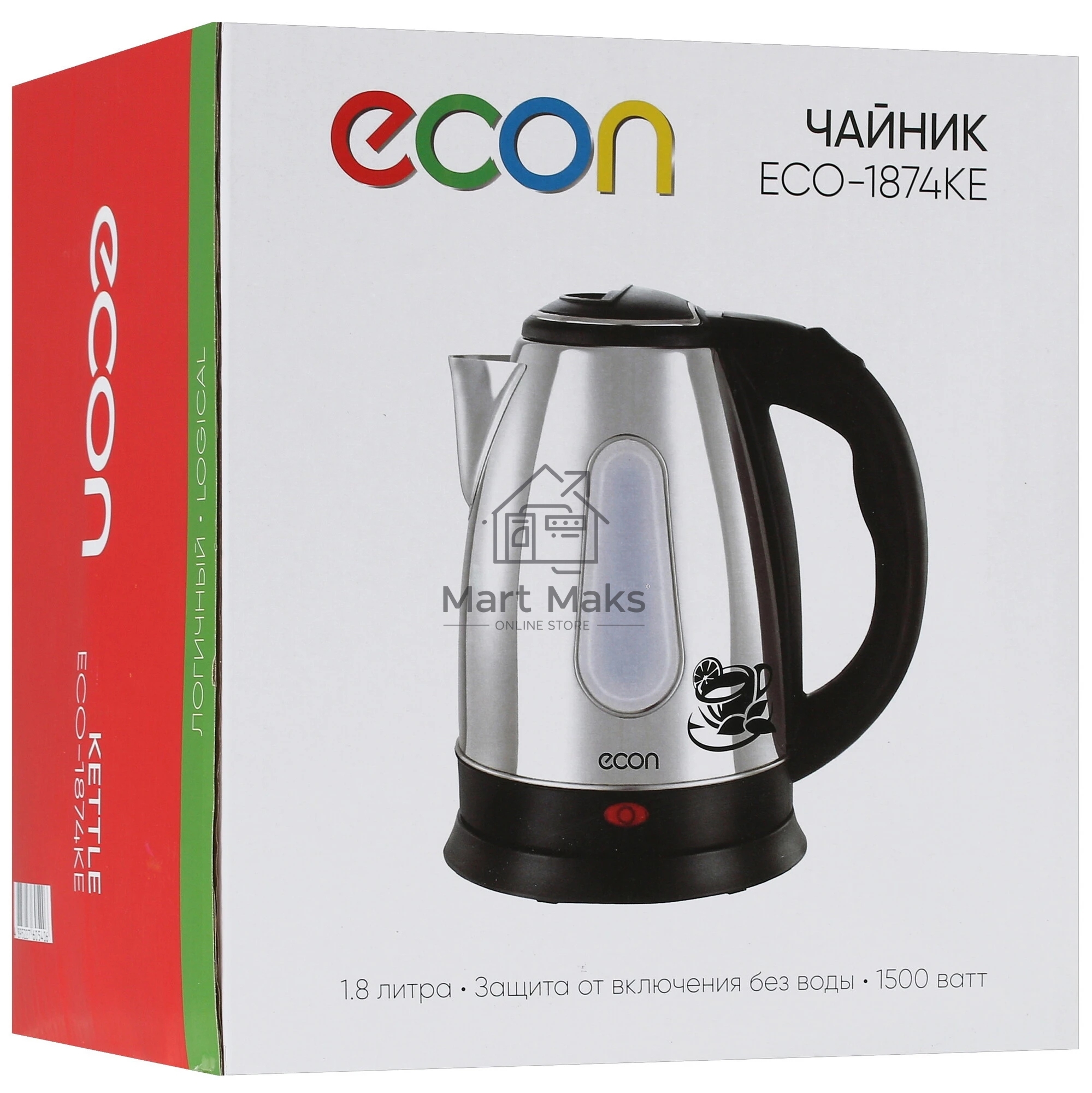 Чайник электрический ECON ECO-1874KE нержавейка