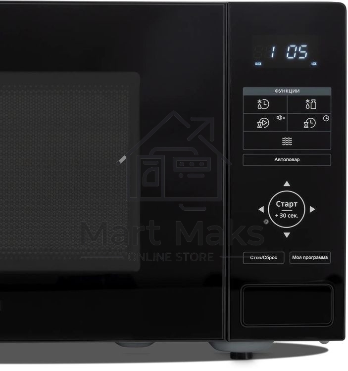 Микроволновая печь Hyundai HYM-D3038 черный, 23 л, 700 Вт, переключатели - сенсор