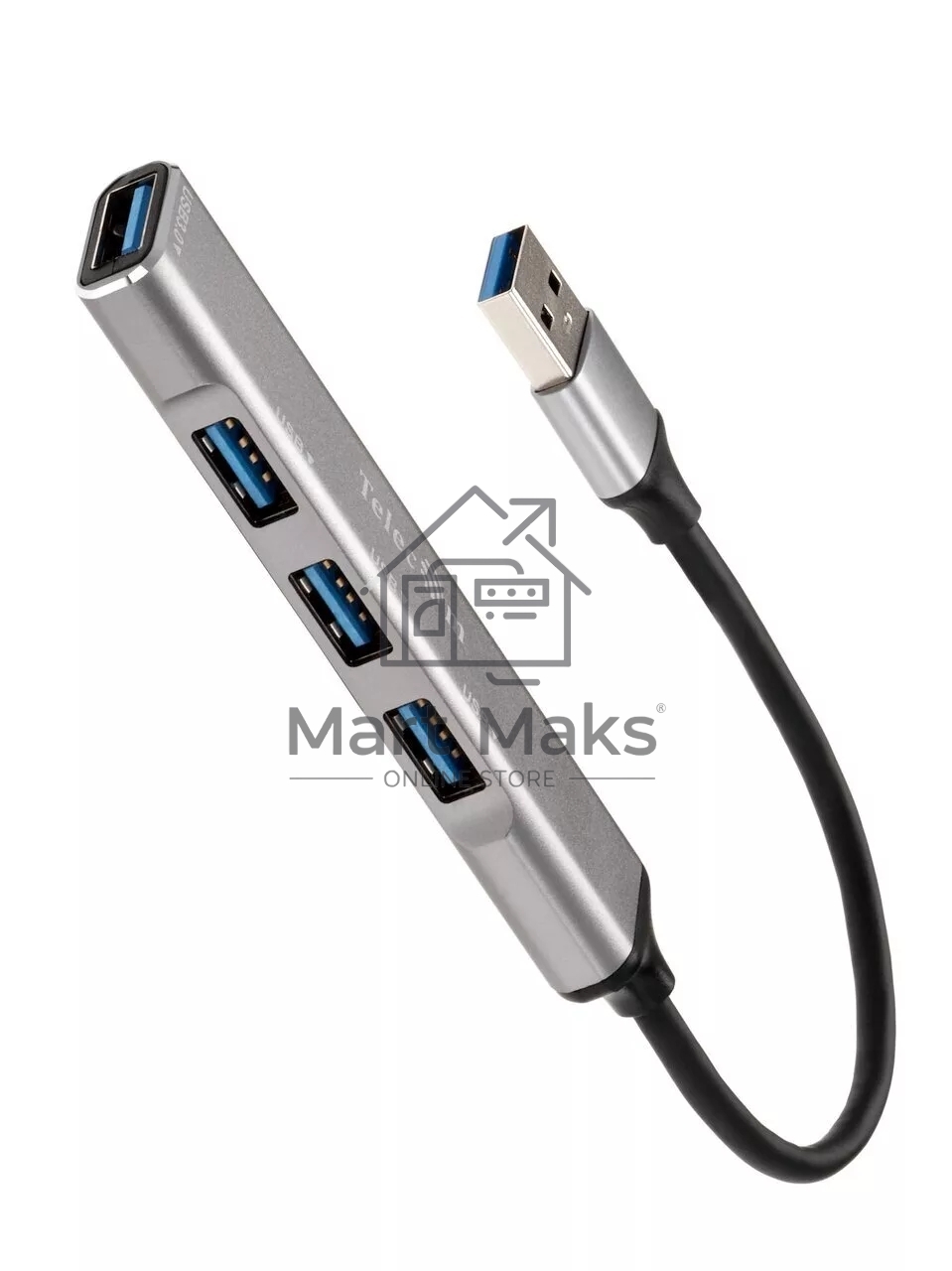 Переходник USB 3.0 -->USB3.0+3 USB2.0, Aluminum Shell, 0.2м Telecom <TA308U>