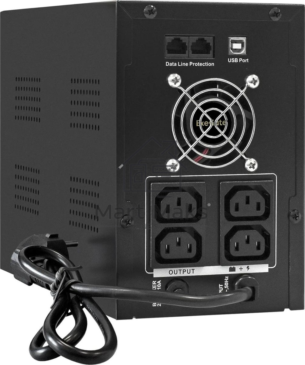 Источник бесперебойного питания ExeGate EX292631RUS SpecialPro Smart LLB-2000.LCD.AVR.4C13.RJ.USB <2000VA/1200W, LCD, AVR, 4*C13,RJ45/11,USB, металлический корпус, Black>